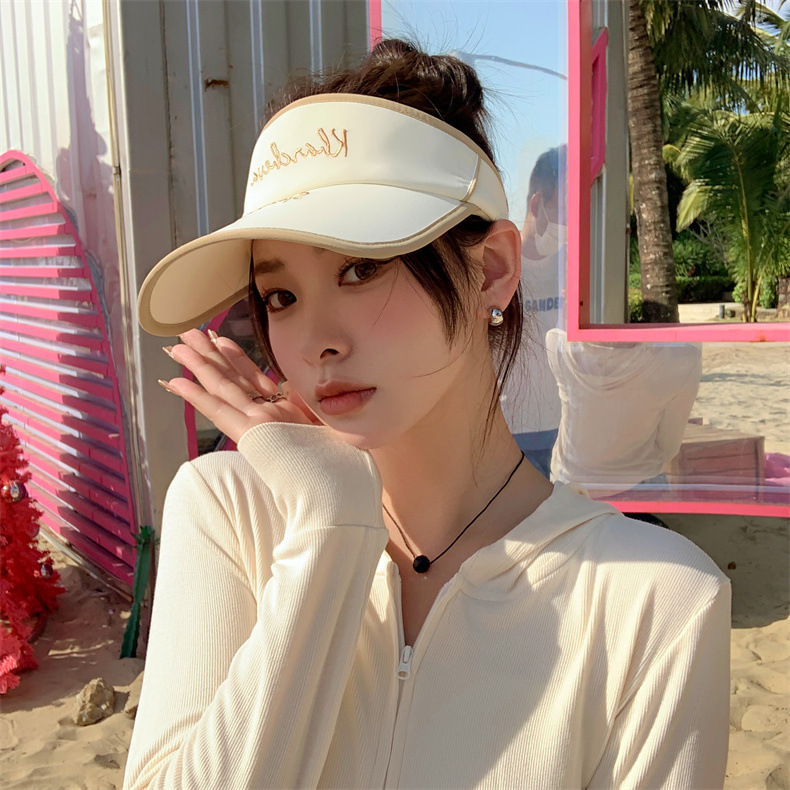 帽子女士夏季空顶uv防晒帽大檐遮脸鸭舌防紫外线遮阳帽骑车太阳帽详情16