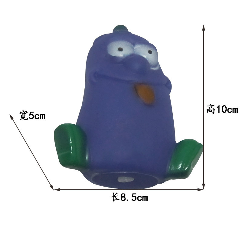 Hot-selling manufacturer wholesale rubber sound-making eggplant pet supplies, durable dog training toys pic 5