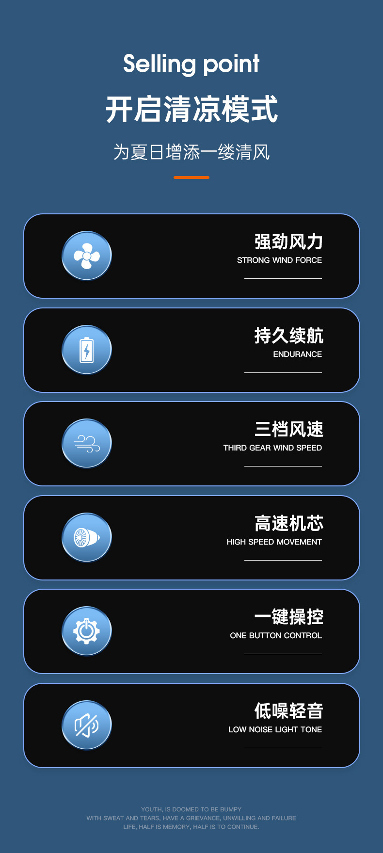 新款台式USB小风扇便携家用桌面风扇大风力卡通迷你风扇一件代发详情2