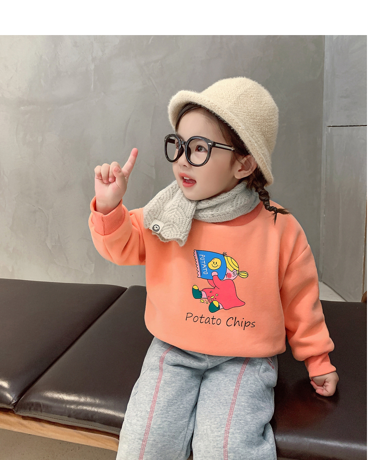 儿童加绒卫衣女童冬季2022新款秋冬韩版百搭上衣小童洋气宝宝冬装详情22