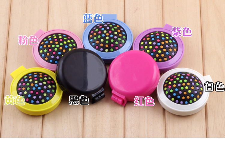 紈媚直供彩虹迷你翻蓋式鏡梳氣囊梳子創(chuàng)意便攜式折疊鏡子梳按摩梳詳情4