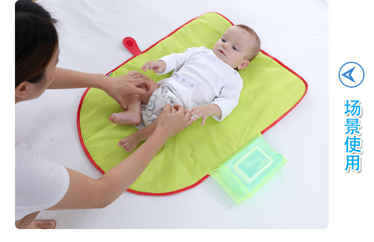 Baby diaper pad, portable pad for both boys and girls, foldable waterproof urine separator pad for protection pic 1