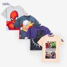 Little maven儿童牛仔裙 2023夏季欧美公主裙 纯色圆领女童连衣裙详情25