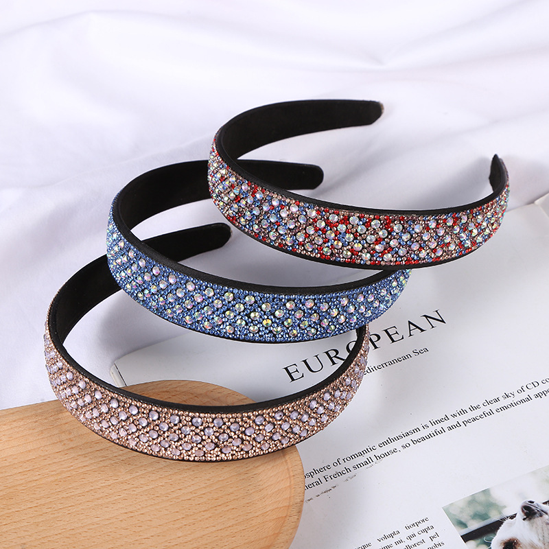 韩版珍珠头箍女士发箍拼接头饰民族风情宽边压发圈百搭发饰多样款式详情8