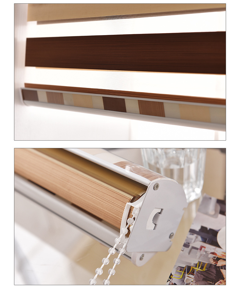 Ready-made light-blocking soft gauze curtains, non-perforated Venetian blinds, light-blocking and waterproof engineering curtains, restaurant roller blinds pic 10