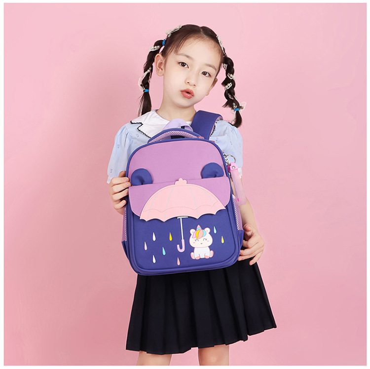 New color-matched cartoon backpack for middle and large classes of primary school students, as well as backpacks for boys and girls in preschool classes pic 20