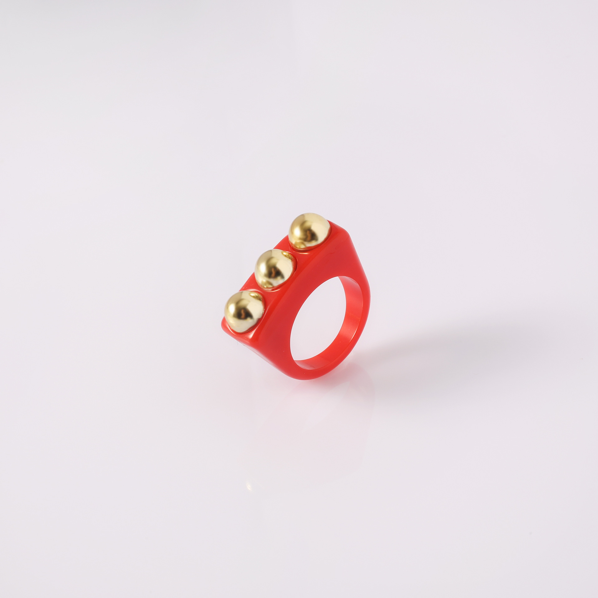 Aliexpress creative cold style ring, European and American fashion summer colorful gold joint ring factory direct sales pic 9