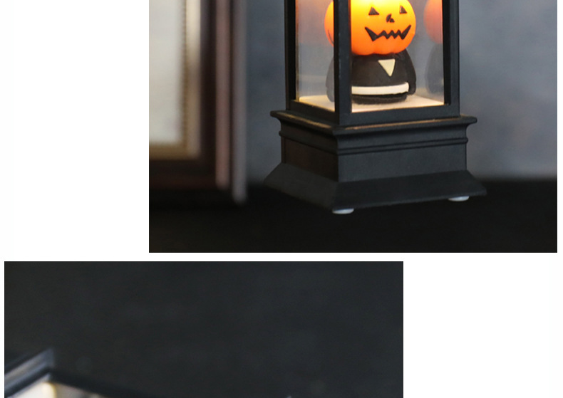 Cross-border new Halloween pumpkin lanterns, LED light wind lanterns, bar secret room Halloween costume supplies and props pic 10