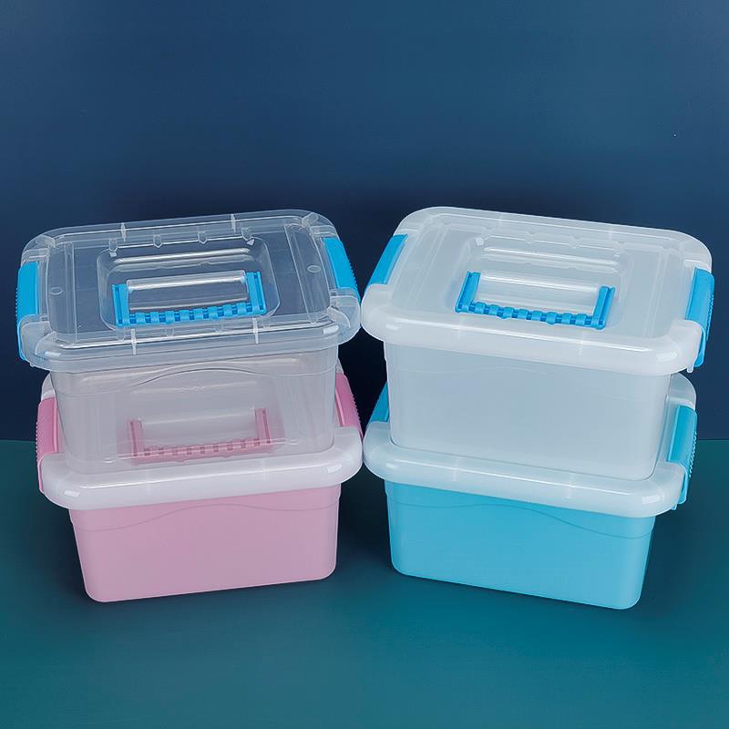 Plastic storage boxes, transparent space sand storage toys, household laundry pods box storage box, wardrobe storage pic 2