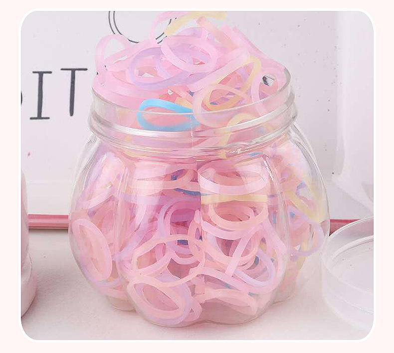 Wholesale of hair tie and hair band accessories, disposable rubber bands with a Korean style for girls to tie their hair, colorful small rubber bands pic 18