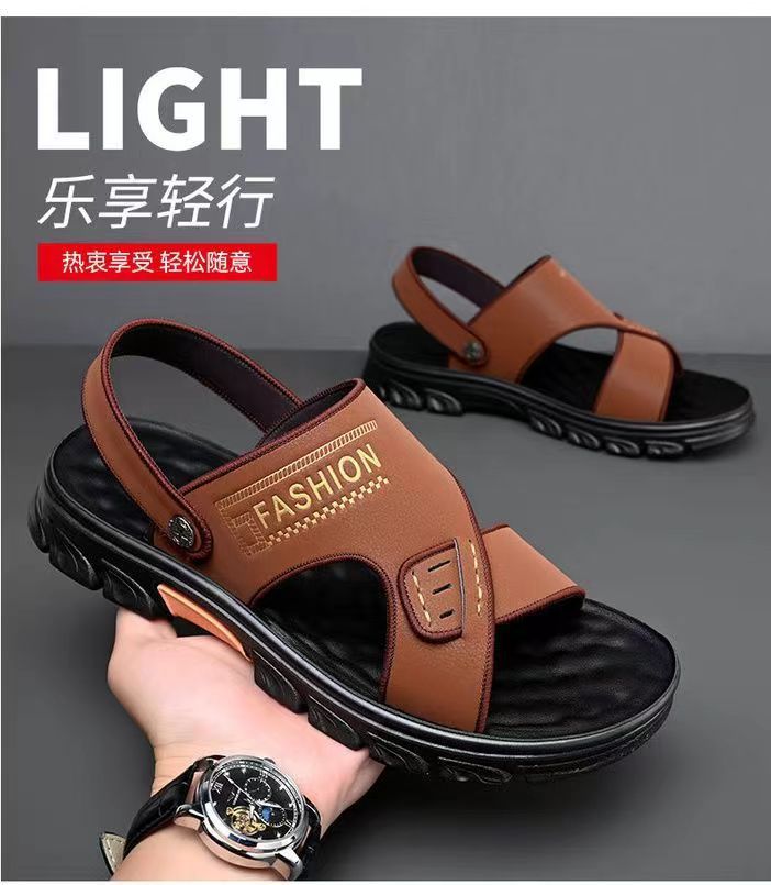 【夏季爆款】男士透气沙滩鞋凉拖两穿防滑软底,帅气舒适百搭详情8