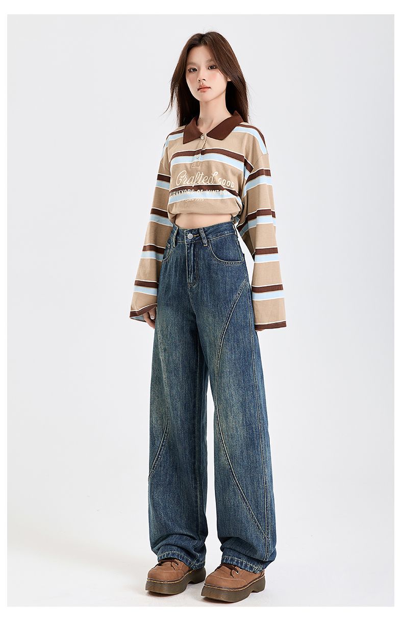 The new fashion trend of jeans for women in 2025: high-waisted, slimming, retro and beautiful, dollar style, straight leg, wide legs pic 16