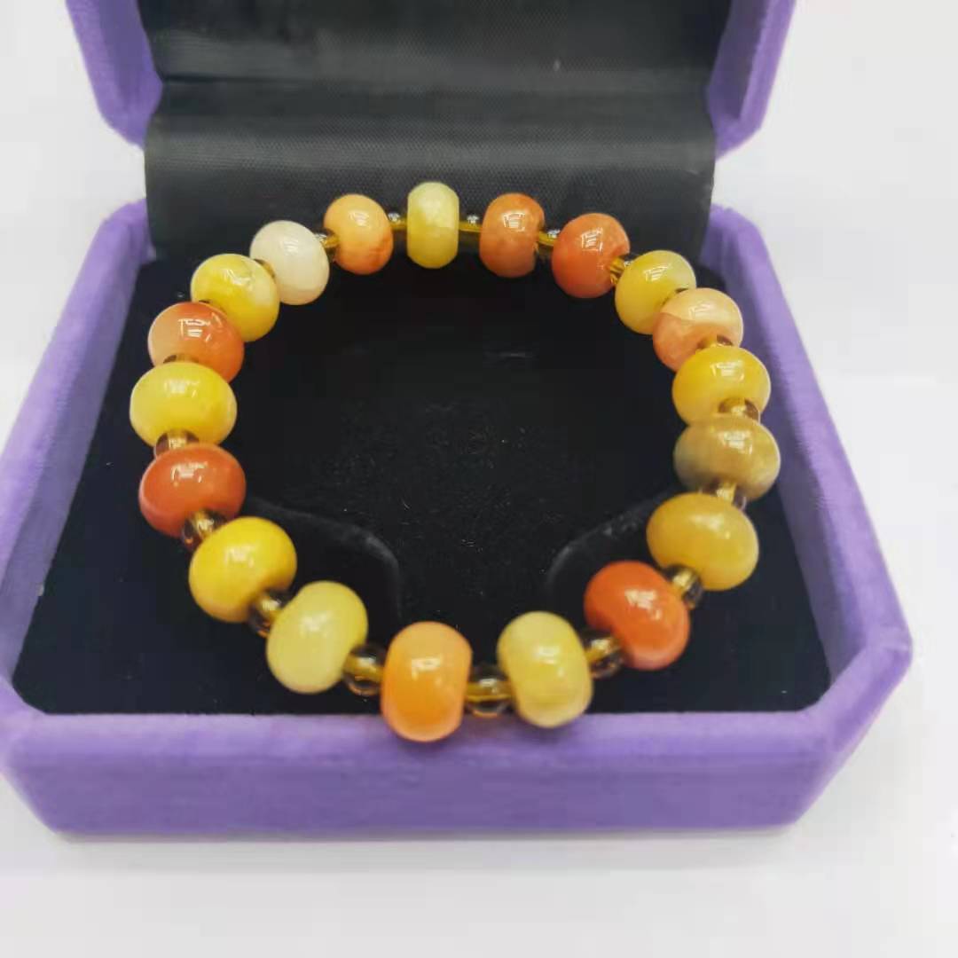 Xinjiang gold thread jade bucket bead combination bracelet, transfer bead gourd bracelet manufacturer wholesale factory price pic 10