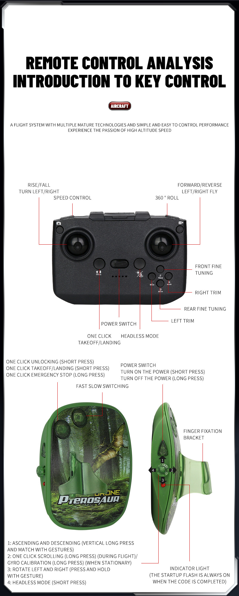 翼龙泡沫飞机人机带灯光飞行器战斗机儿童遥控飞机玩具批发详情9