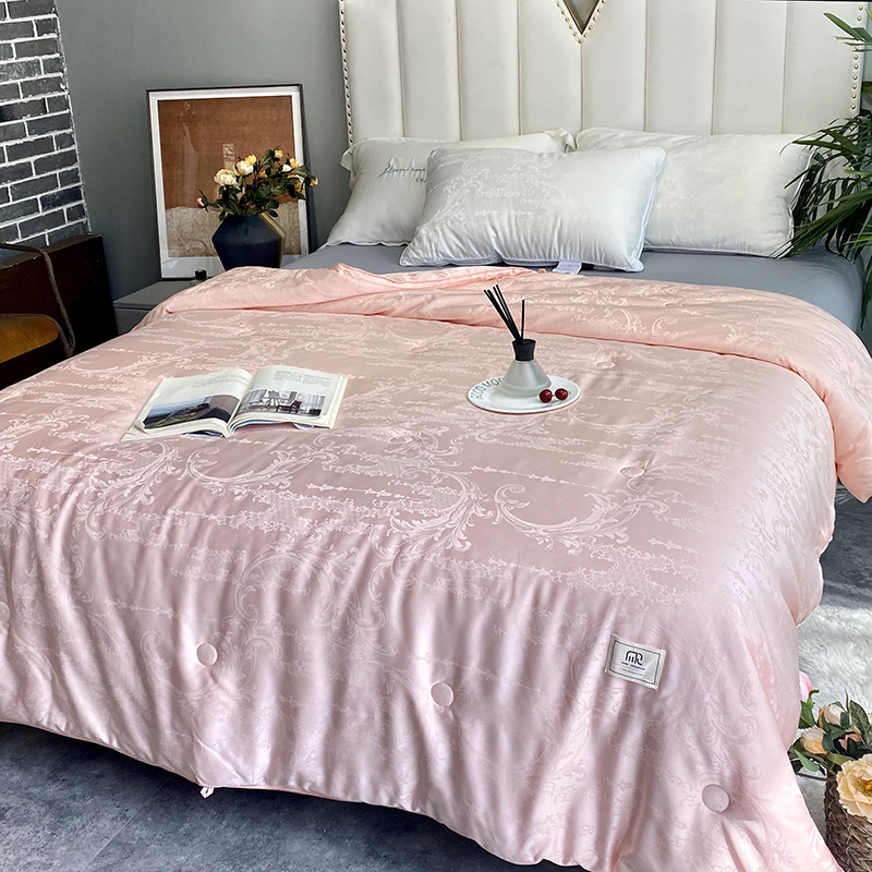 Light luxury 60S soy protein jacquard fiber quilt core, spring and autumn quilts, winter quilts, single and double soft quilts for students pic 17