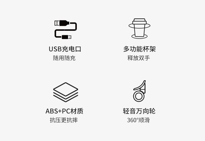 多功能铝框新款密码箱前置开口行李箱万向轮20寸拉杆箱女男旅行箱详情2