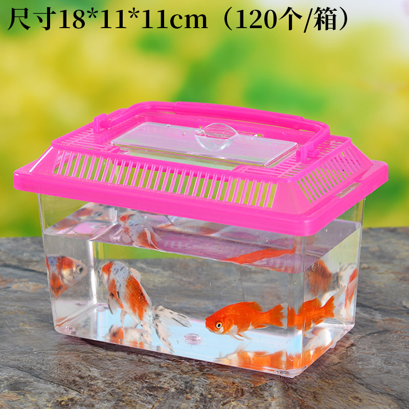 Wholesale of large, medium and small-sized portable plastic goldfish tanks, transparent turtle tanks, reptile pet breeding and transportation boxes from manufacturers pic 14