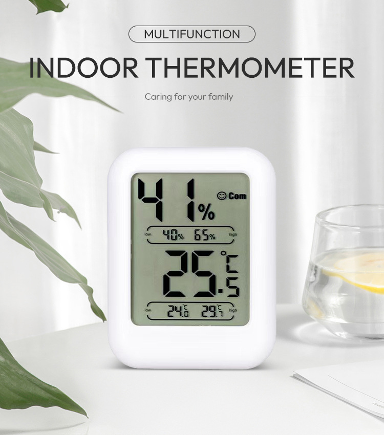 Mini electronic thermometer, household indoor baby bedroom temperature and humidity meter with magnetic attraction pic 1