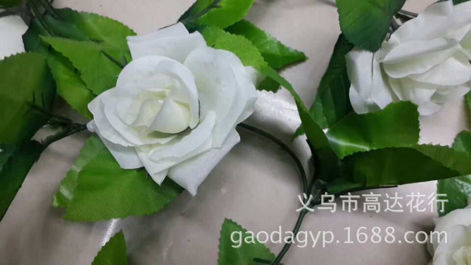 Artificial rose vine, Korean rose artificial flower decorative vine, wedding decoration flower vine manufacturer, 9 roses pic 10