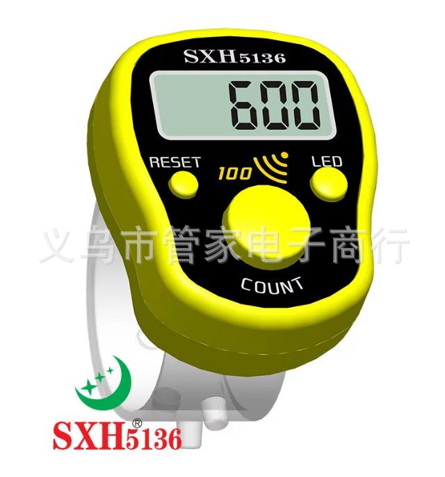 The multi-functional whole-body sound-emitting reminder LED night-luminous electronic chanting counter can be manually pressed with a backlit counter pic 3