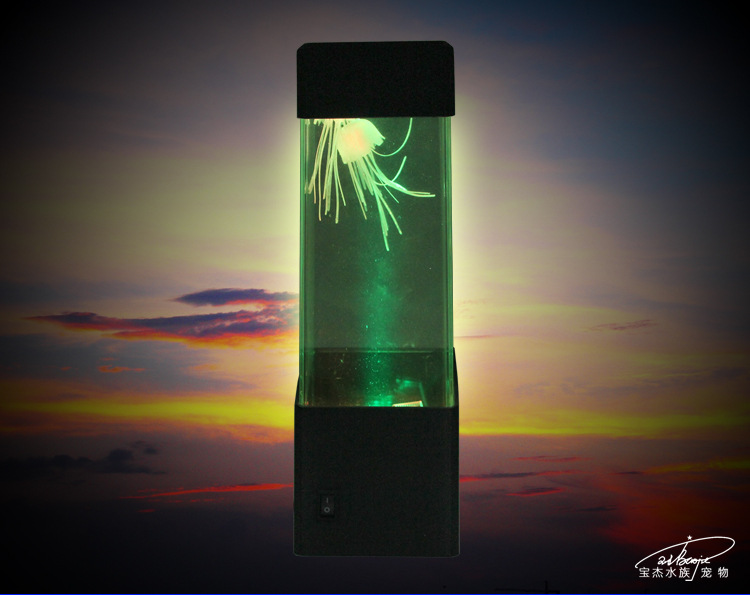 Small fish lamp, jellyfish lamp, night light, led mini water tank, desktop, small acrylic jellyfish lamp gift pic 15