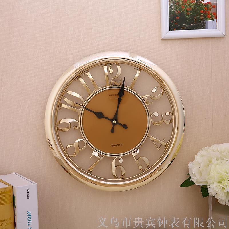 工艺创意时尚装饰仿古挂钟 厂家直销产地货源 客厅简约石英挂钟详情2