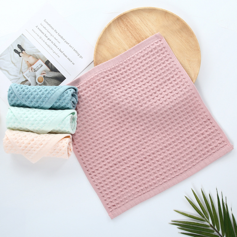 Wholesale pure cotton square towels 35*35 Xinjiang long-pile cotton Class A baby and mother small towels, non-shedding, soft and absorbent square towels pic 7