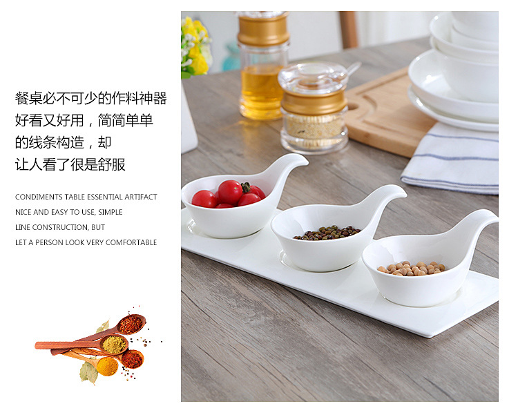 Caviar spoon, creative Japanese and Korean cuisine ceramic plate, seasoning plate, seasoning plate, dessert sauce, vinegar, oil bowl, Western tableware pic 14