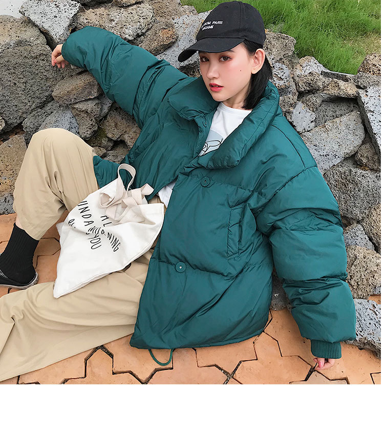 New large-sized thickened bread jacket, down jacket, cotton-padded jacket, student stand-up collar short coat for women pic 20