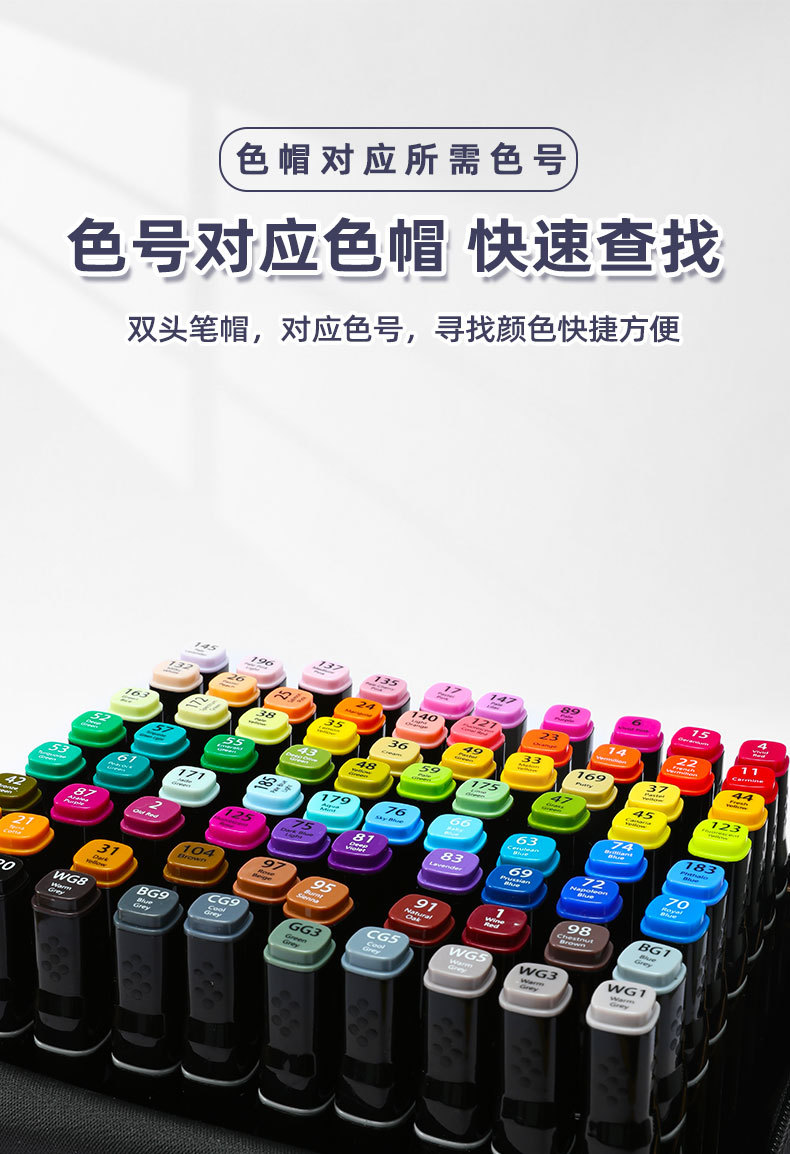 Double-headed high-quality marker pen set, complete oil-based Noya premium watercolor pen for painting, specially designed for students and children 12 pic 8