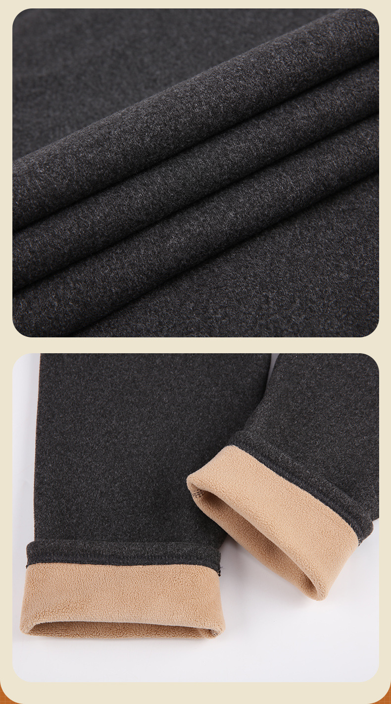 纯色圆领驼绒保暖套装秋冬加厚套头秋衣女中老年加厚内衣打底套装详情14