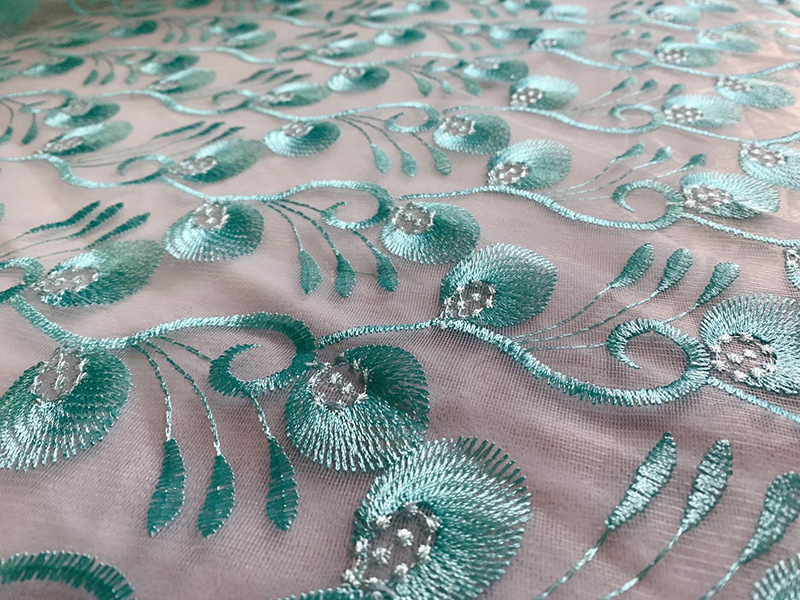 Factory direct sales of home textile accessories, embroidered leaf fabric, skirts, wedding dresses, lace accessories, multiple specifications customized pic 9