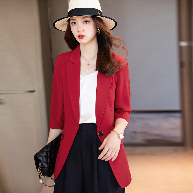 Early autumn Japanese-style checkered mid-length coat for women, slimming and fashionable checkered suit, three-pocket small suit for women pic 15