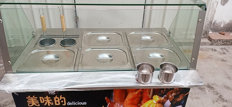 Qianmai Oden Machine EH-800 with glass cover, convenience store electric noodle cooker, commercial spicy hot pot skewer machine pic 7