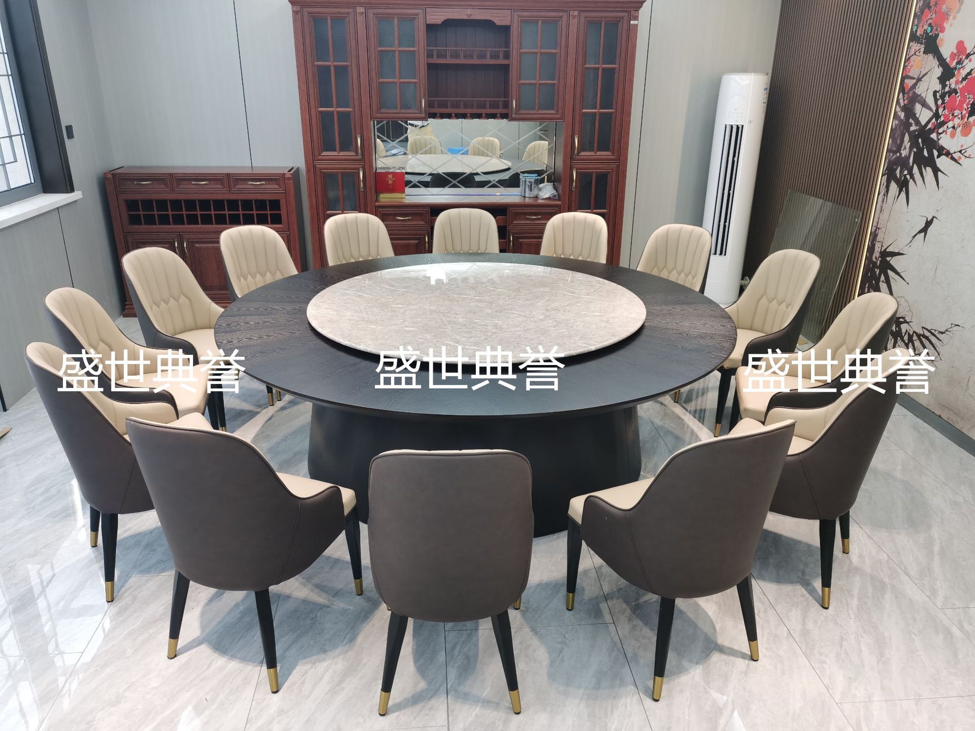 佛山专业生产酒店实木电动餐桌酒楼电动转盘餐桌海鲜餐厅轻奢餐桌详情18