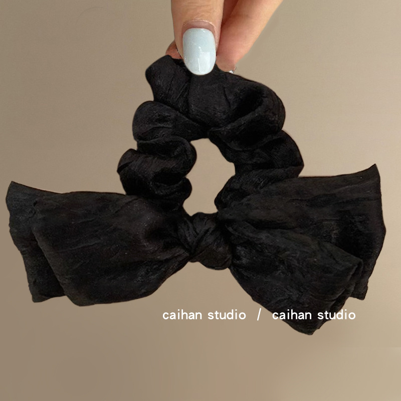 Stylish bow hair tie, flowing mercury, fashionable ponytail hair tie, light luxury and high-end style, hair tie and updo pic 3