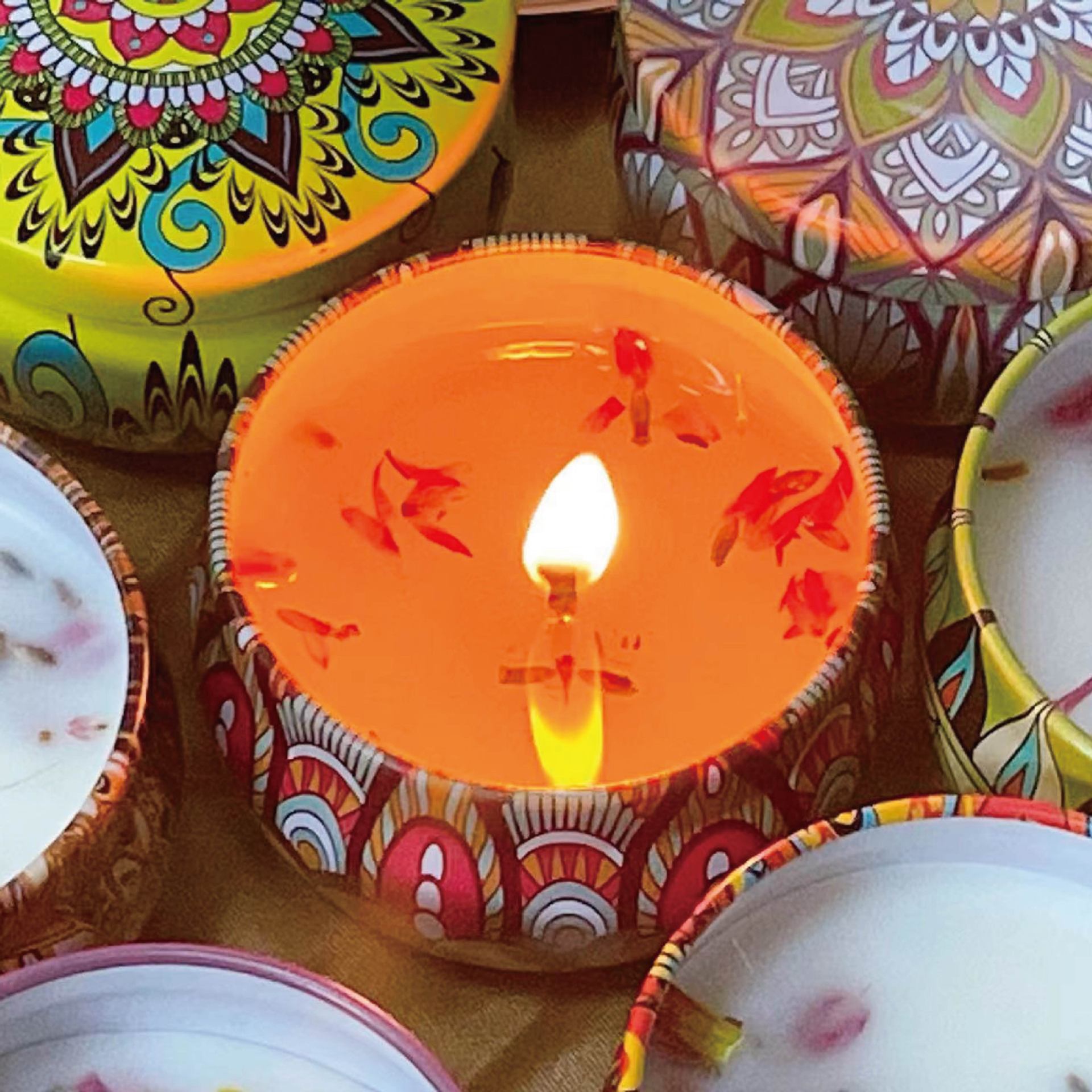 In-stock tin can dried flower scented candles, soy wax, plant essential oil creative romantic wedding gift scented candles pic 4
