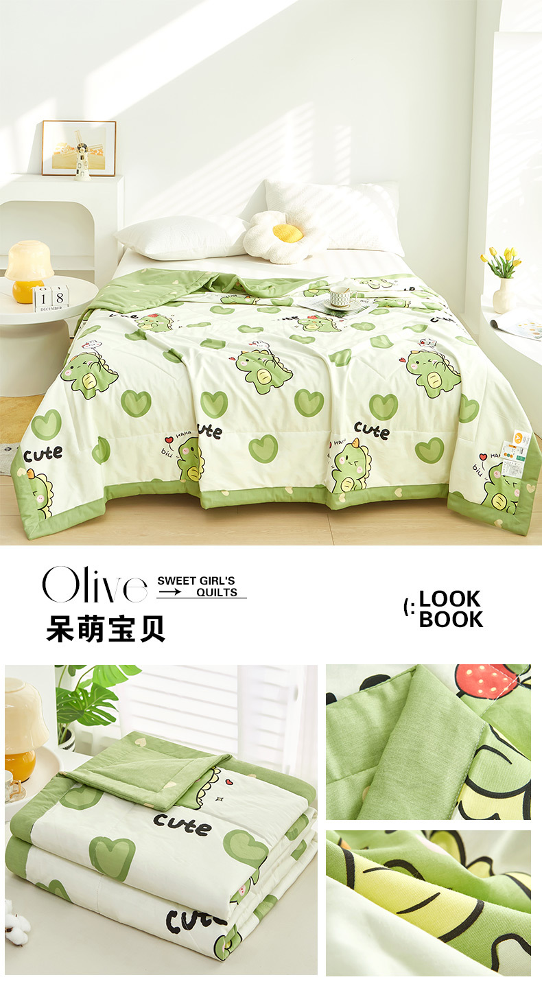 2024新款A类亲肤小清新纯棉夏被空调被批发夏凉被子全棉被芯批发详情37