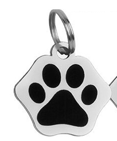 ins风简约设计脚掌印不锈钢狗牌饰品宠物项圈挂件激光身份刻字牌详情13