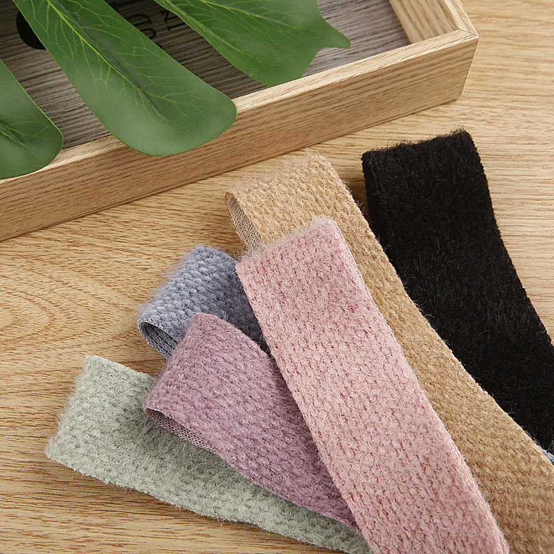 Green pine ribbon D5-83, single-sided woolen webbing, bow, hair accessory material 2.5cm/3.8cm, clothing, shoes, flowers, hats, accessories, plush corn kernels, ribbons, colored ribbons, satin ribbons, Korean webbing pic 5