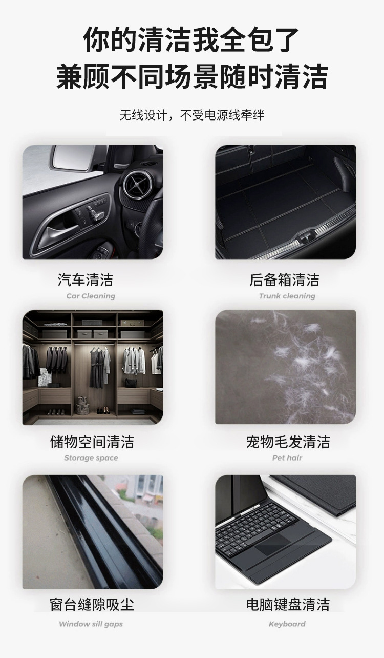 跨境厂家直销无线便携大吸力家用手持除尘器车载吸尘器迷你吹尘器详情10