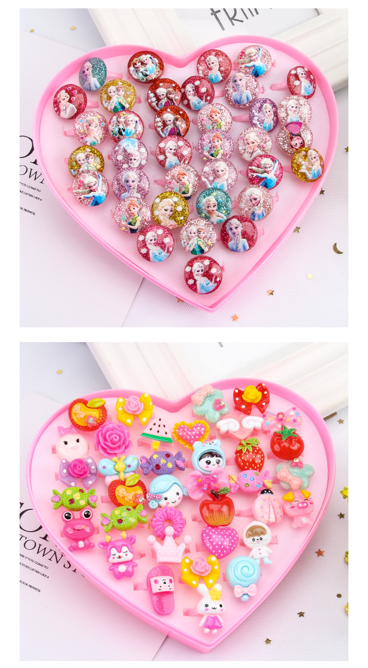 儿童戒指宝石水钻石亚克力网红小女孩戒指手饰饰品玩具厂家批发详情7