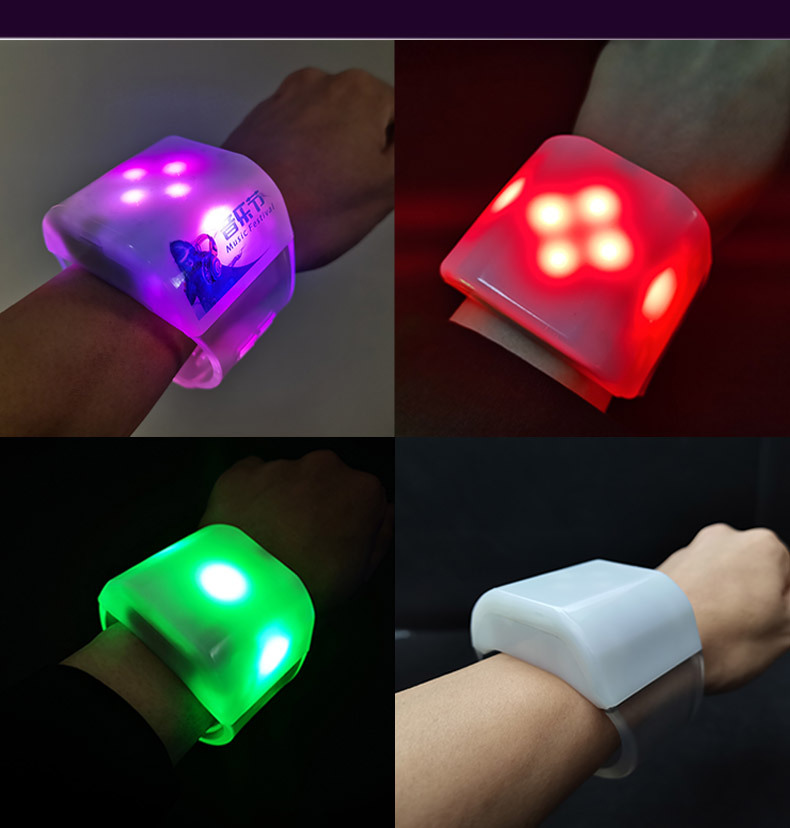 Factory wholesale concert support luminous wristbands with 6 lights, festival sports meeting 433 remote control wristbands, atmosphere props pic 12
