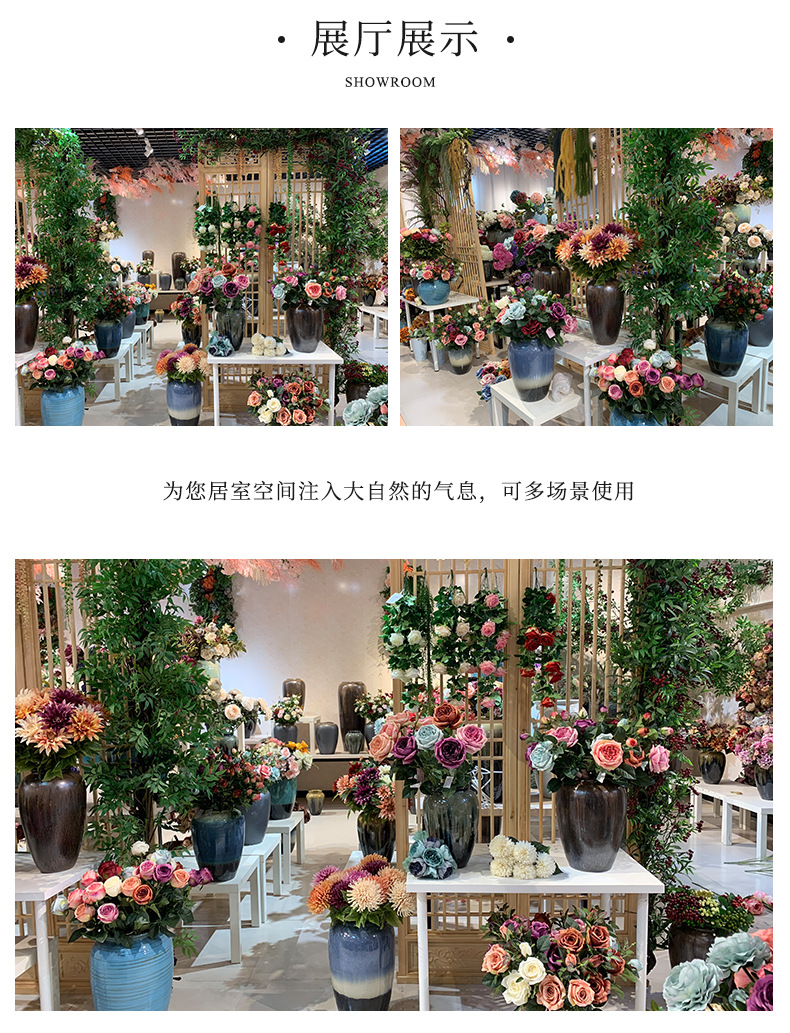 批发5cm绒布玫瑰花蕾仿真花 新娘手腕花DIY婚庆手捧蛋糕装饰花头详情41