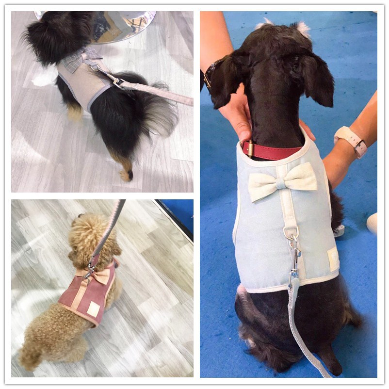 Pet supplies, pet supplies grid, pet chest and back straps, Korean version small and medium-sized dog vests, dog leashes, pet supplies manufacturer wholesale pic 3