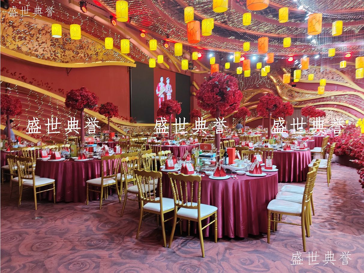 Yiwu foreign Trade wedding dining tables and chairs, theme wedding bamboo joint chairs, banquet center, castle chairs, hotel wedding banquet chairs pic 3