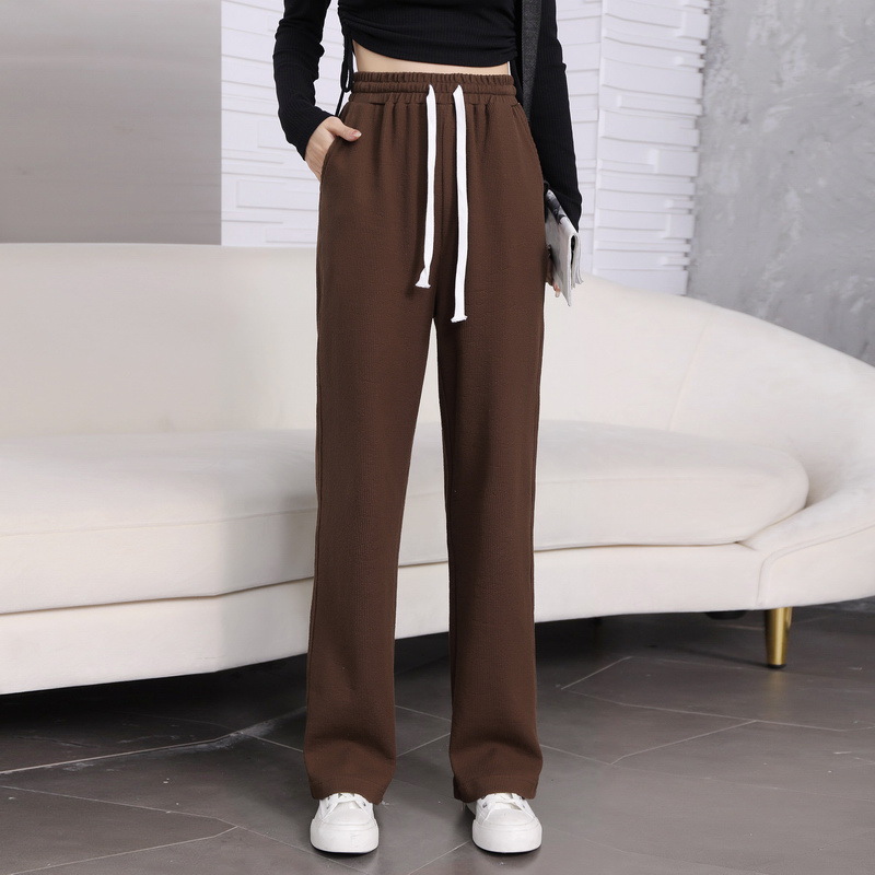 Early spring pure cotton fashionable casual set for women, loose, sporty and slimming straight-leg high-waisted wide-leg pants, zipper hooded jacket pic 50