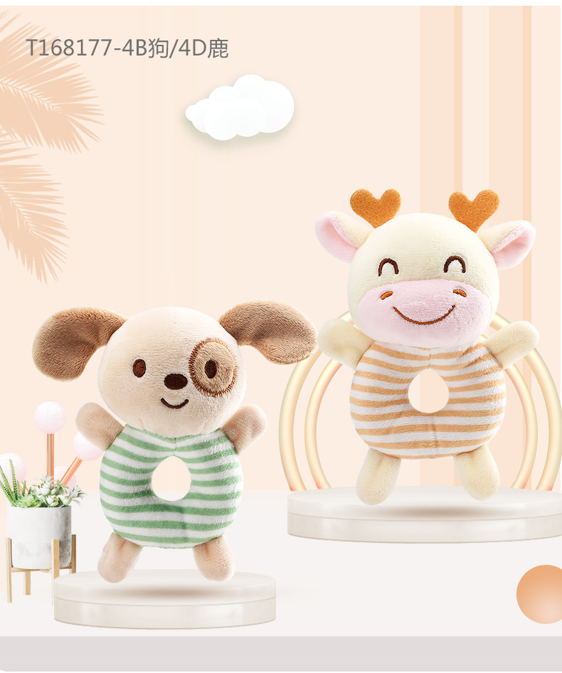 Новорожденные игрушки 0-3-6 месяцев, плюшевые ручки, хватающие 1 - летнего ребёнка за руку в колокольчик pic 12