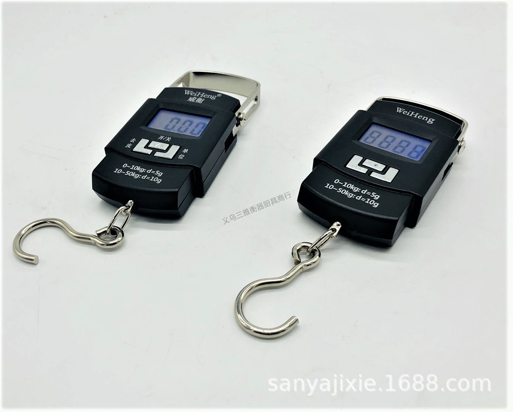 Chinese genuine Weiheng A08 electronic small hand-held hanging scale, hanging scale hook, weighing 50kg, quasi-Chinese character key screen pic 13