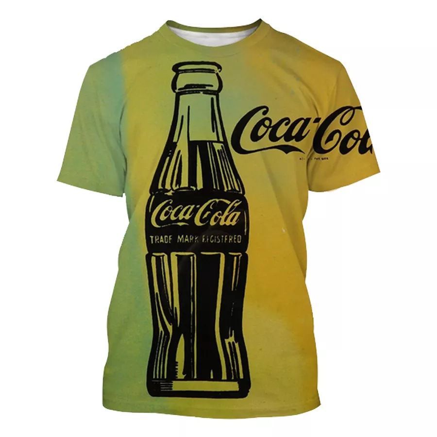 The latest summer bestseller is the Coca-Cola T-shirt with 3D digital printing, a fashionable and trendy loose short-sleeved top pic 6